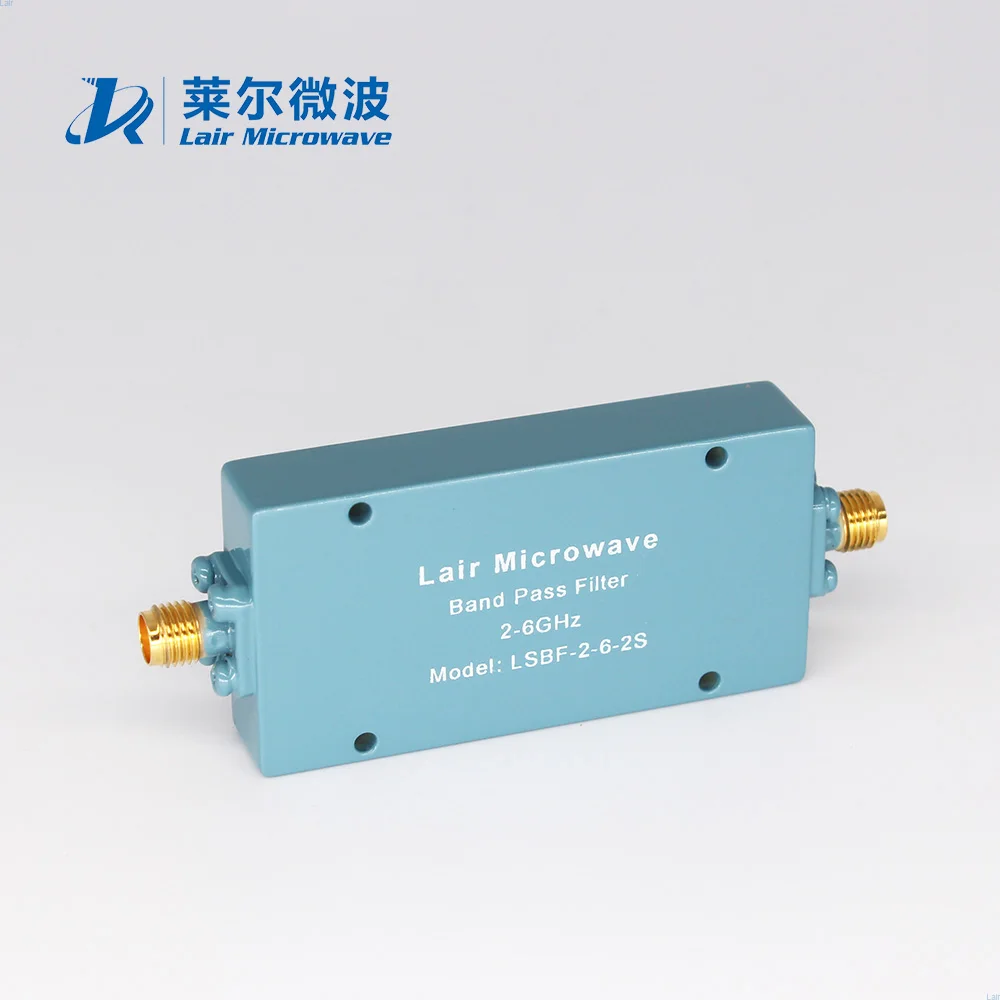 Low Insertion Loss 2-6 Ghz ilitary Cavity Microstrip Filter RF Band pass Filter with S MA connector