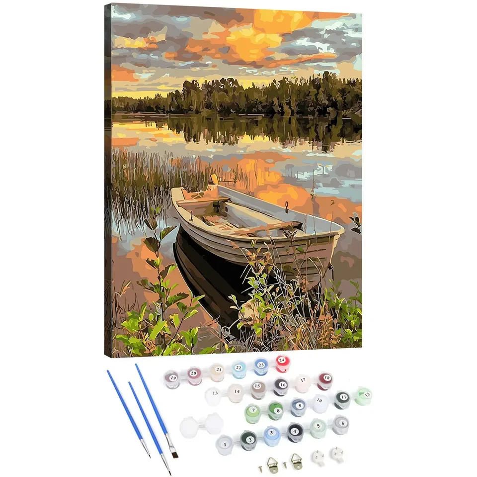 Custom designs diy oil paint by numbers acrylic drawing on canvas paint by numbers kits