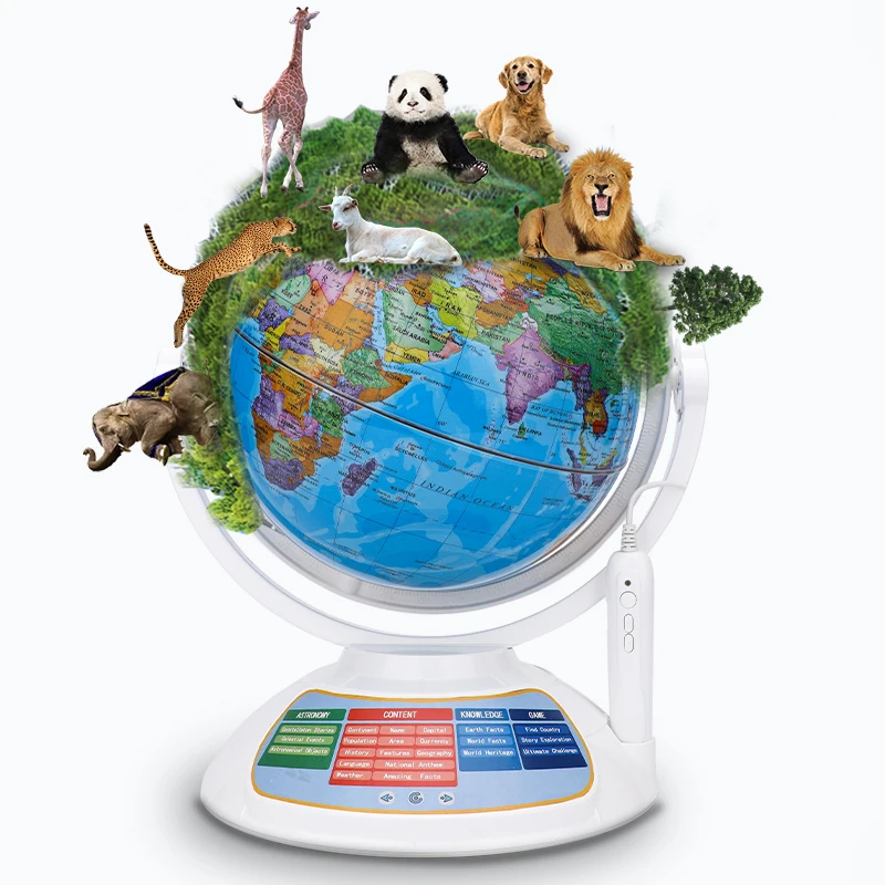 88 constellation illuminated talking world Globe with pen AR globe Educational Geography Kids toy  language customizable