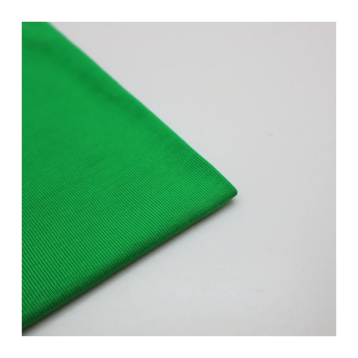 High Quality 100% Cotton 26S 1X1 RIB Cotton for Garment Green Color Stock