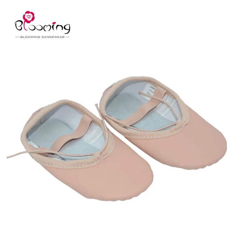 Wholesale children full suede sole leather ballet dance shoes