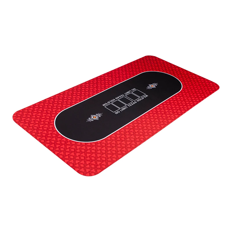 Customized Thick Silencing Printed Casino Table Texas 1.8m Rubber Poker Gambling Game Poker Table Mat