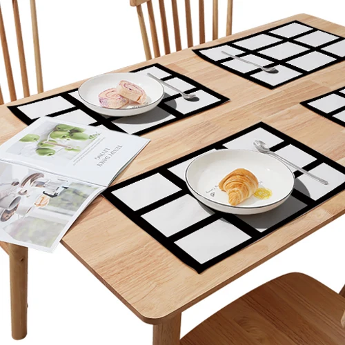 Personal Custom Sublimation Blanks Reusable Kitchen sublimation heat-resistant table mat blank placemat
