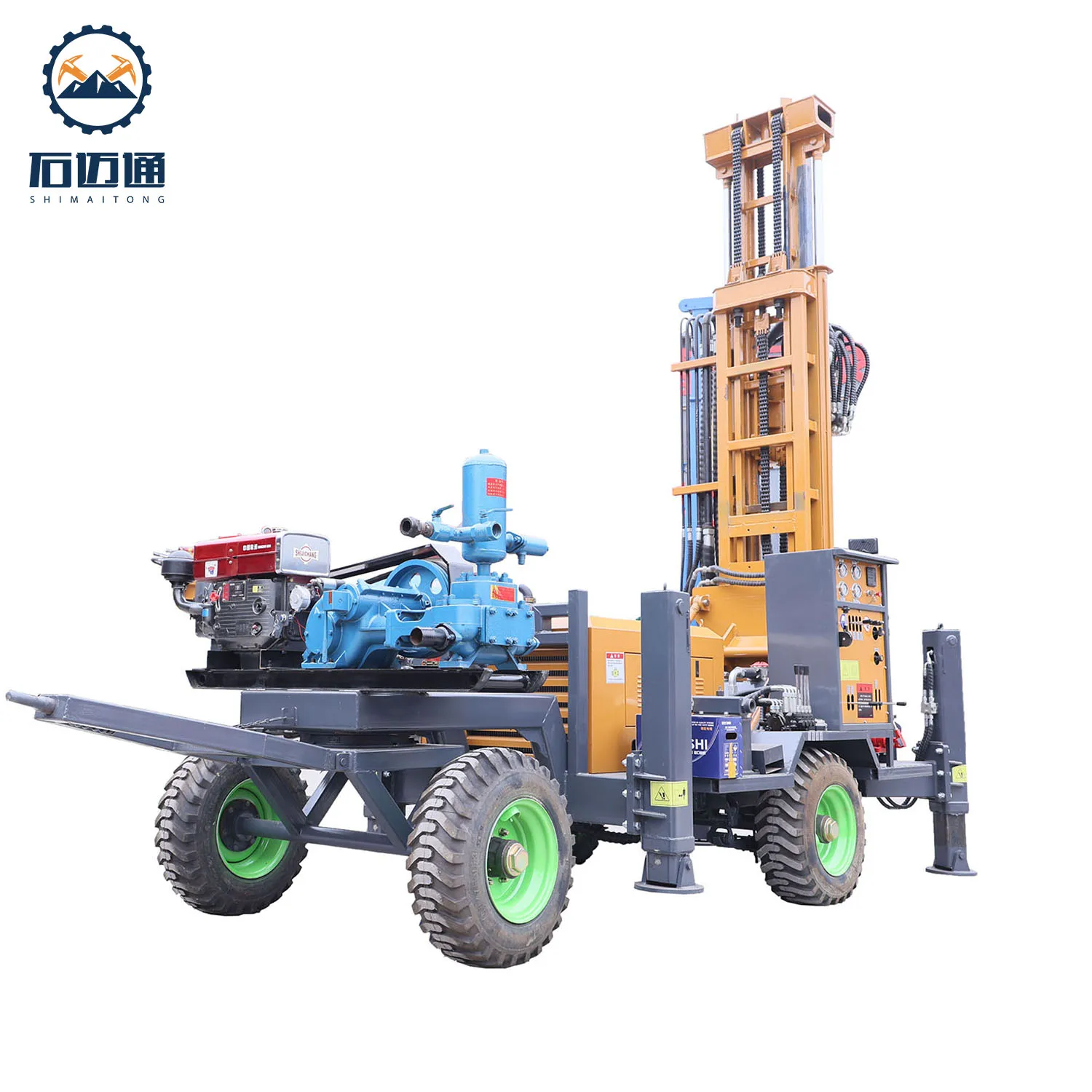 Wheels Hydraulic Water Well Drilling Machine for sale