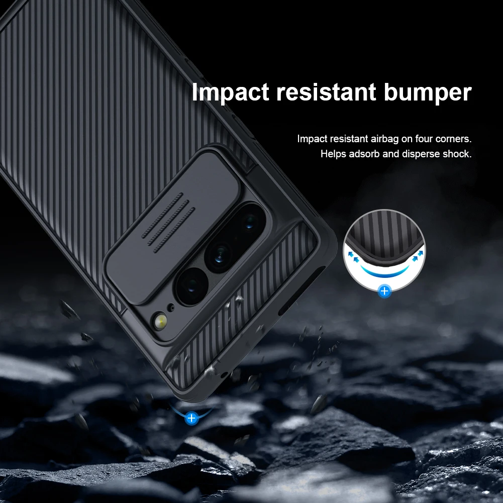 Nillkin for Google Pixel 7 Pro Case Camshield Pro Hybrid Tpu Bumper PC Slide Cover Camera Protection Phone Case for Pixel 7 6A