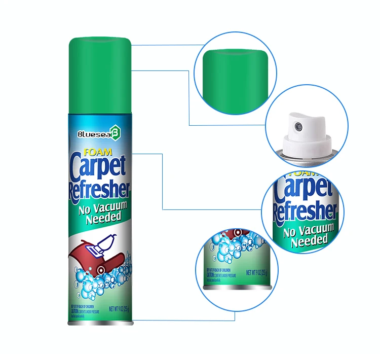 Fast effective carpet rug cleaner spray shampoo eco-friendly 300ml house carpet product foaming spray