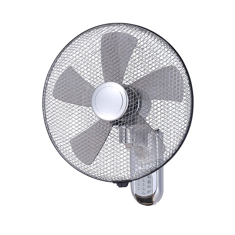 Adjustable 3 speed timer home bedroom kitchen mounted electric 16 inch wall fan with remote control