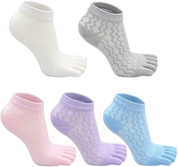 Kids Five Toe Socks Boys Girls Five Finger Sox Running Ankle Cotton Sock (5 Pairs)