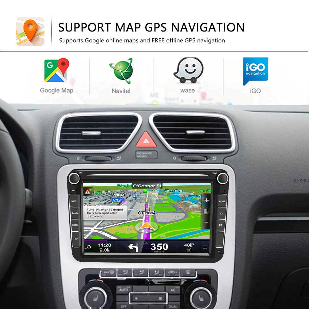  Android 8 1 2Din автомобильный MP5 мультимедийный видеоплеер GPS автомобильное радио стерео дюймов