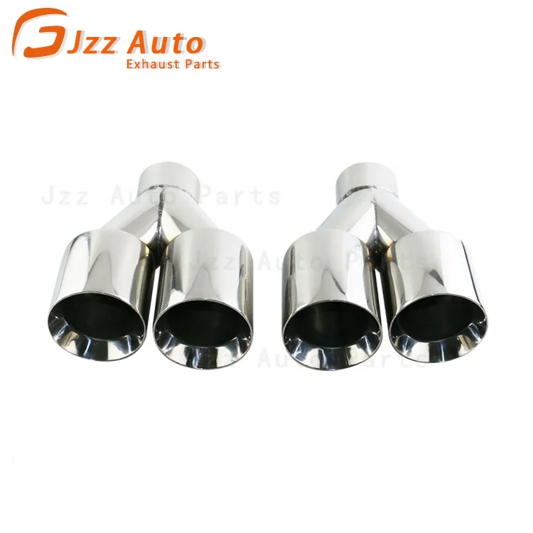 JZZ stainless steel universal car 3 inch dual outlet exhaust tips