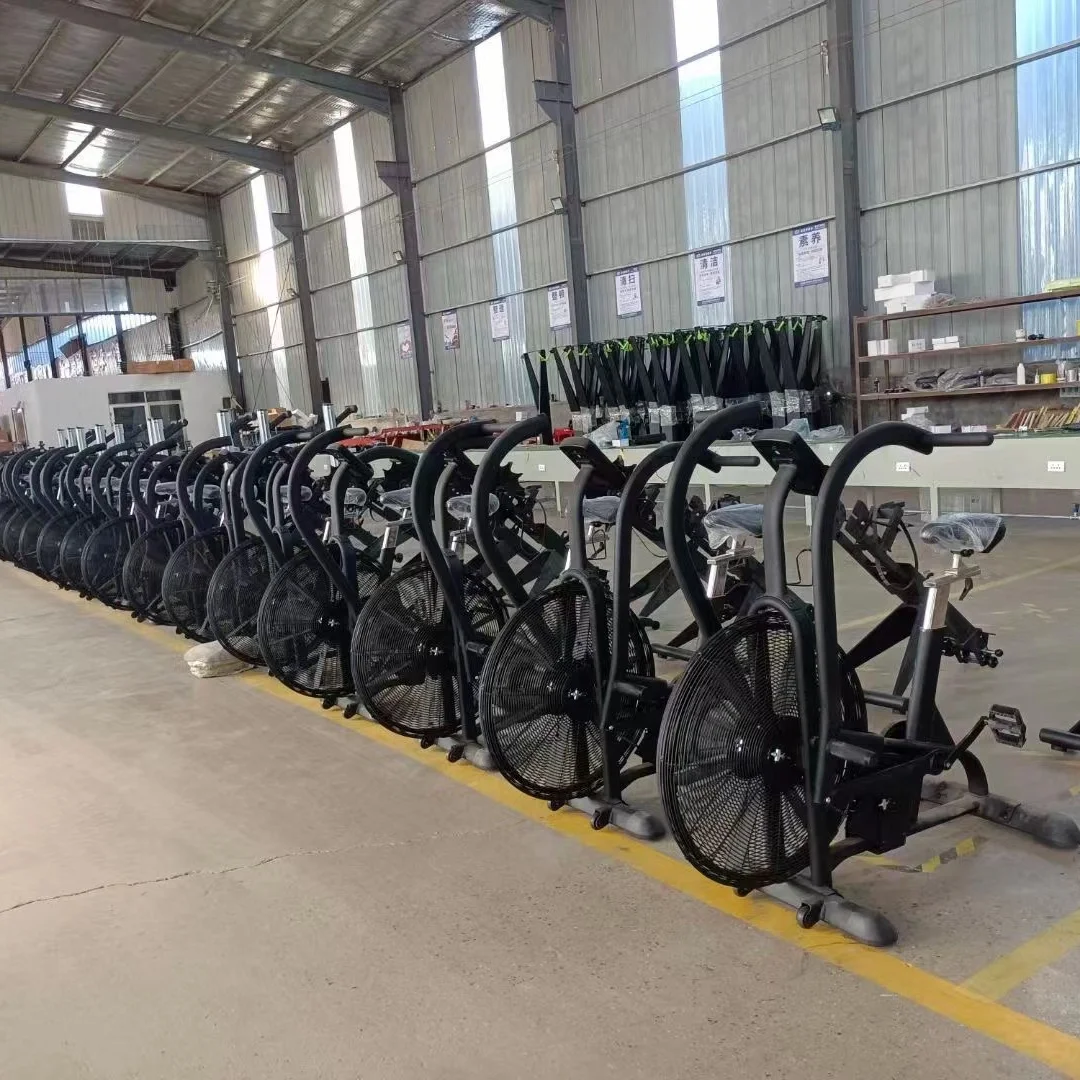 2022 New Design Commercial Gym Equipment Fitness Exercise Air Bike Belt Driven AirBike