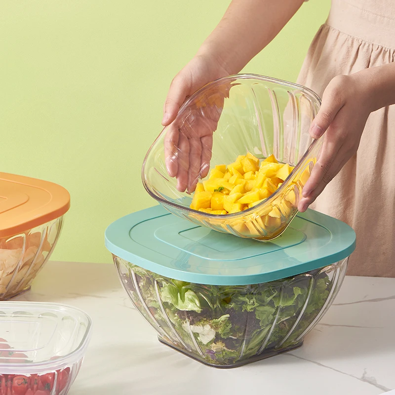 Restaurant Salad Acrylic Tea Bowls Glass Fruit Bowl Buy Acrylic Bowls with Lid Transparent Pc Food Grade Plastic Party Modern