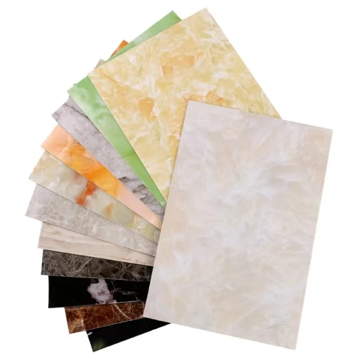 PVC material UV plate simulation waterproof marble self-adhesive large-size