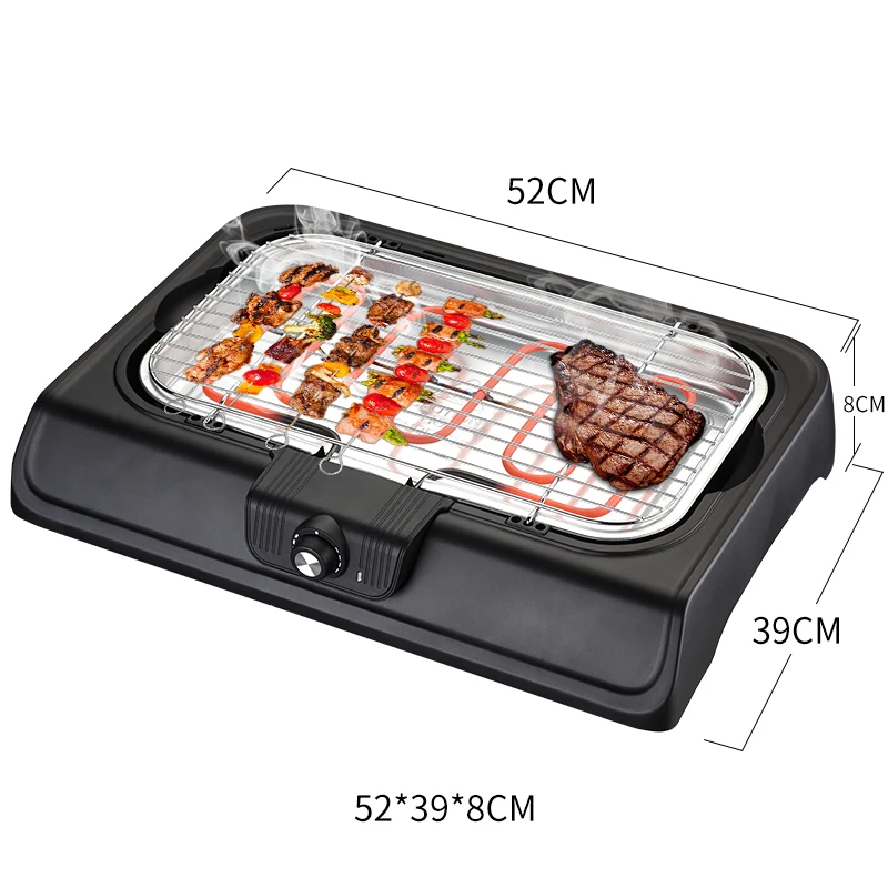 Hot-sale Smokeless rotating bbq grill Indoor Electric BBQ Grill 2000W Power with CE/GS LFGB Dgccrf DM258 [EN]