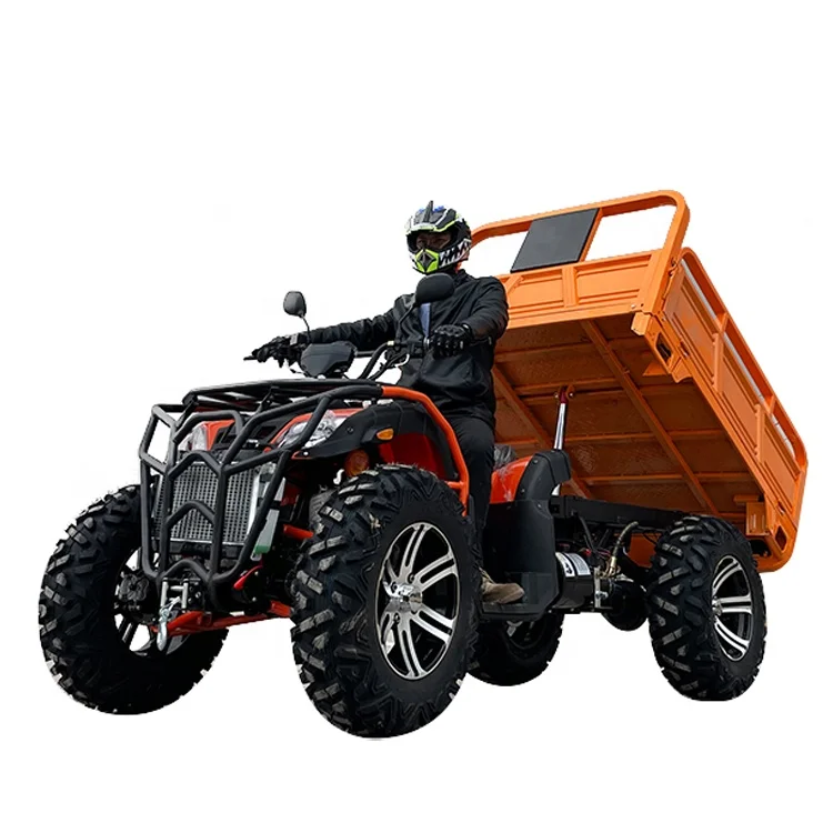Powerful cuatri moto 4x4 off roader go cart dirt bike farm atv with trailer