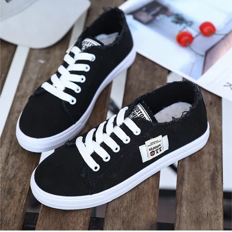Nice design girls shoes fashion casual women canvas shoes