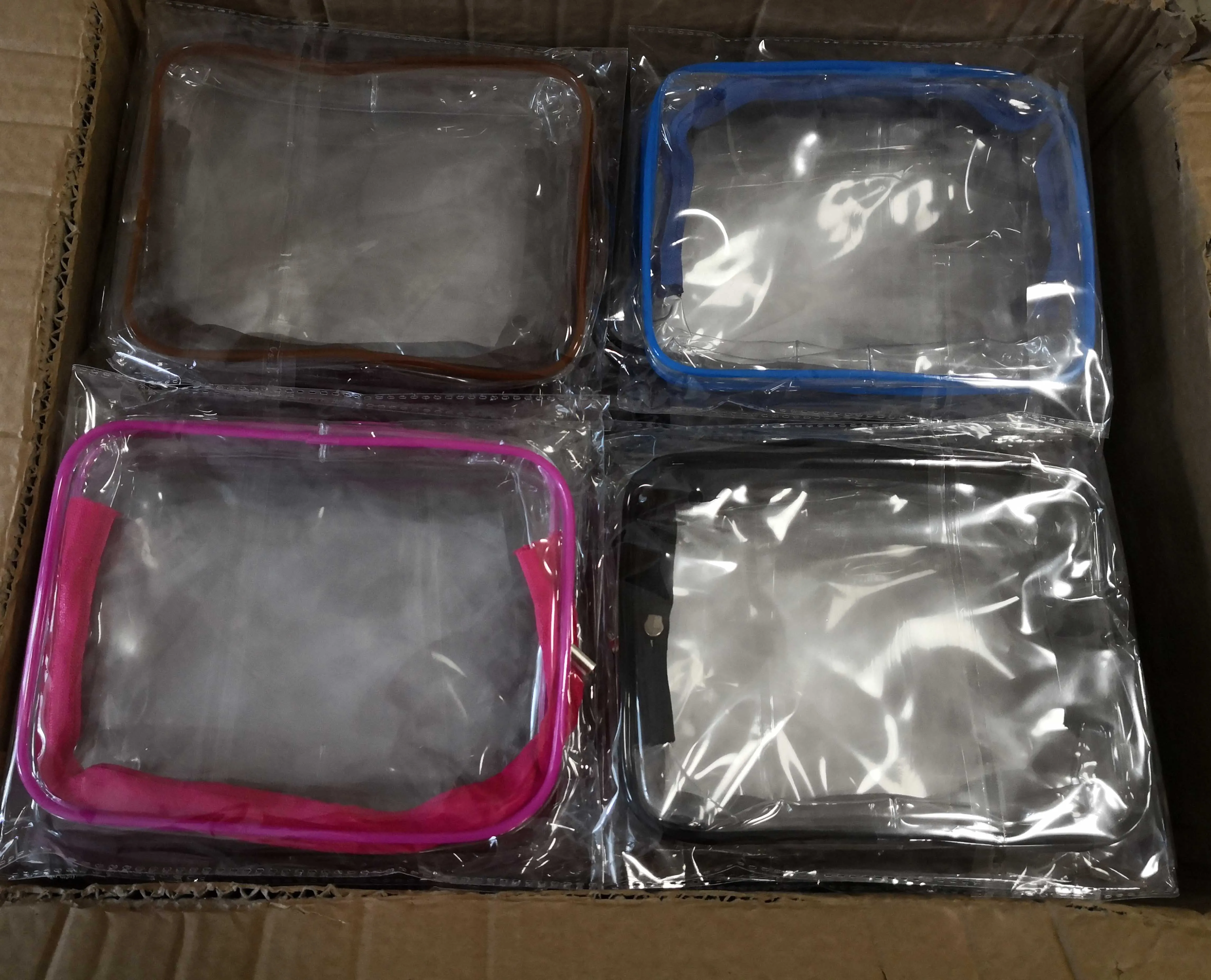 Fashion Plastic Cheap Blank Ladies Travel Cosmetic Clear Bag As Seen On TV