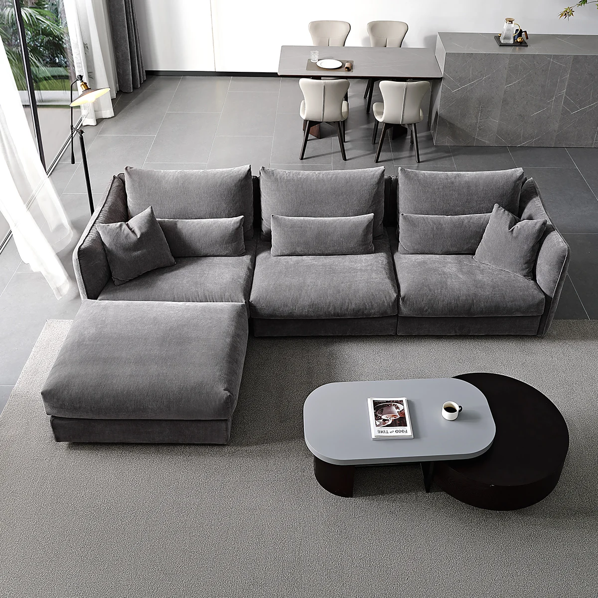 102722 quanu современный комплект диванов из гусиных перьев, пенопластовый диван, мебель