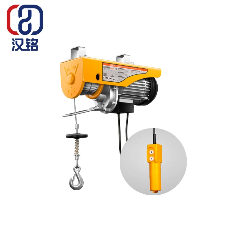 CE Certificated PA 200 Model Mini Wire Rope Electric Pulley Hoist Mini Crane for Lifting