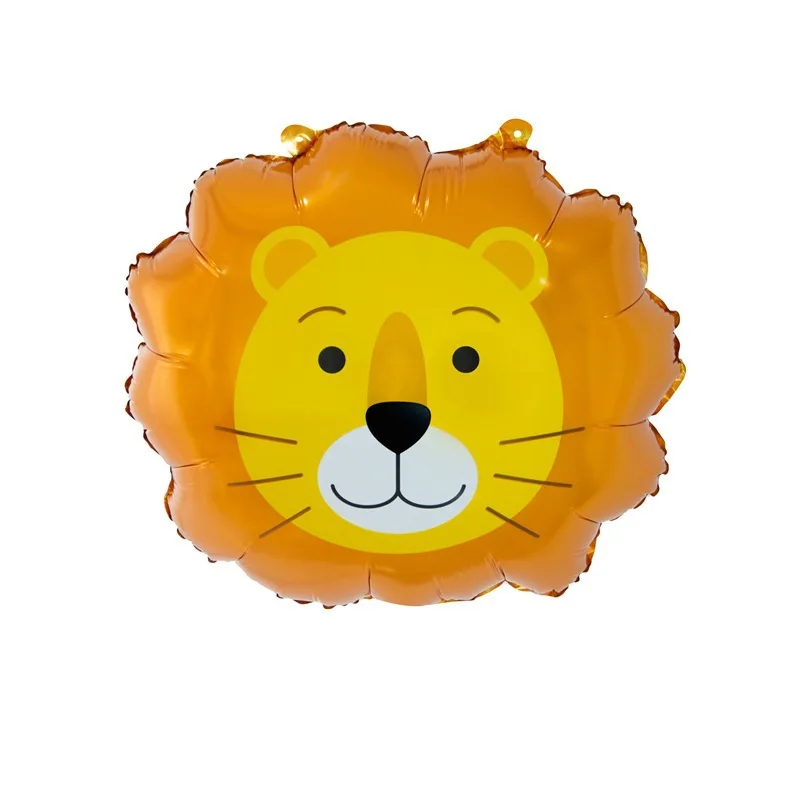 Wholesale New Cute Animal Head Balloon Girait Tiger Lion Grand Panda Little Flower Cat Bear Kindergarten Zoo Decoration Globos