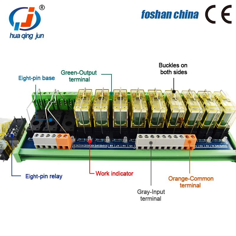 12-Channel Dual-Group Original Imported Relay Module 24V With Socket Intermediate