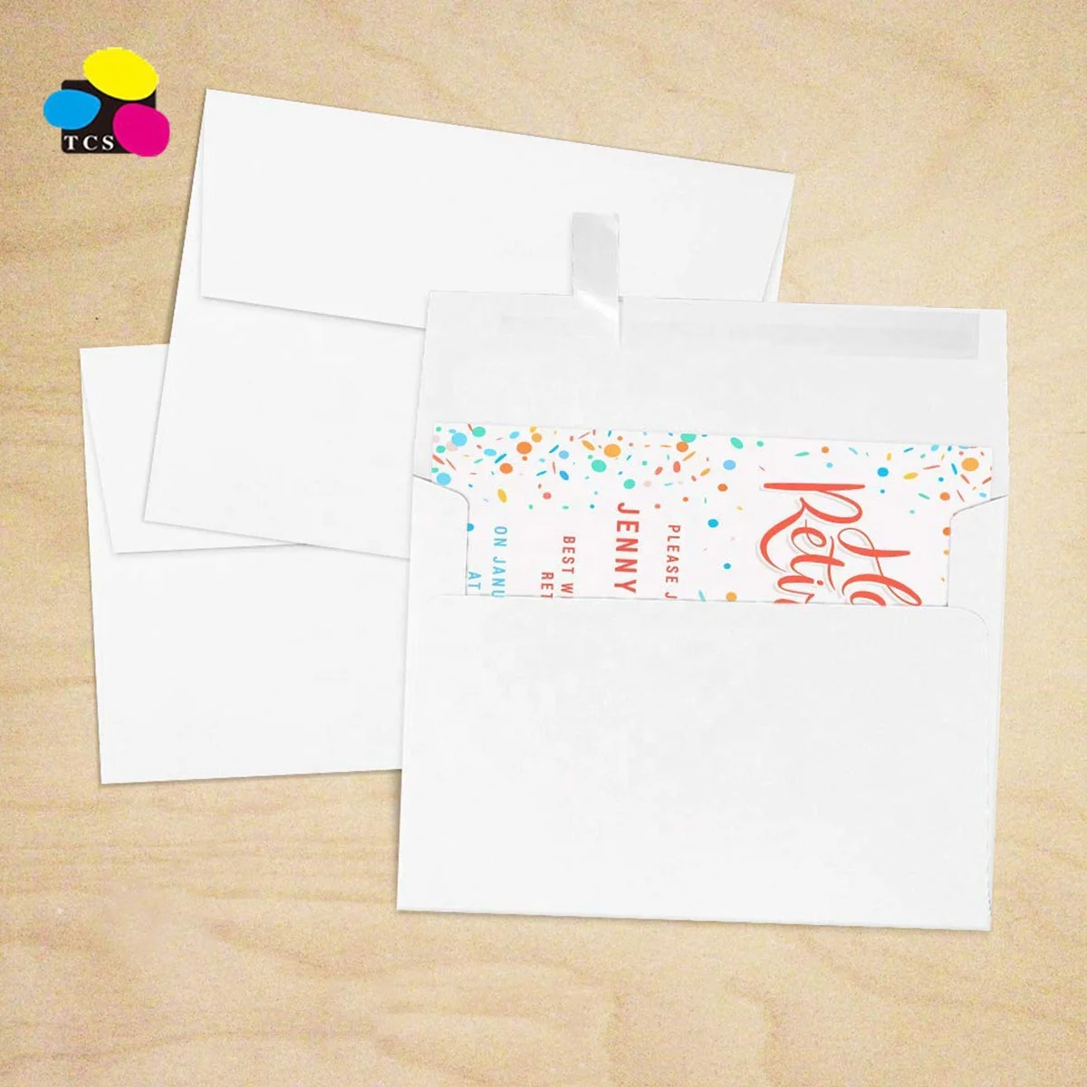 Small Quantity Wholesales w/Peel and Press Seal A7 Invitation Printable Envelopes for 5 x 7 Cards	5x7 Envelopes 	Press Seal Enve