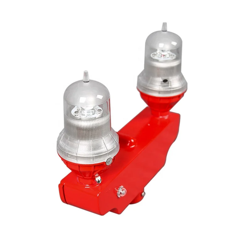 LS810D aircraft warning light double for telecom tower ,building,cranes,airport