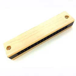Wholesale Price Wood 16 holes Wood harmonica Educational toys chromatic harmonica
