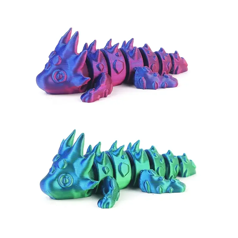 3D Printed Mini Dragon Toy Model Creative Mobile Joint for Trendy Children Animal & Dinosaur Ornament