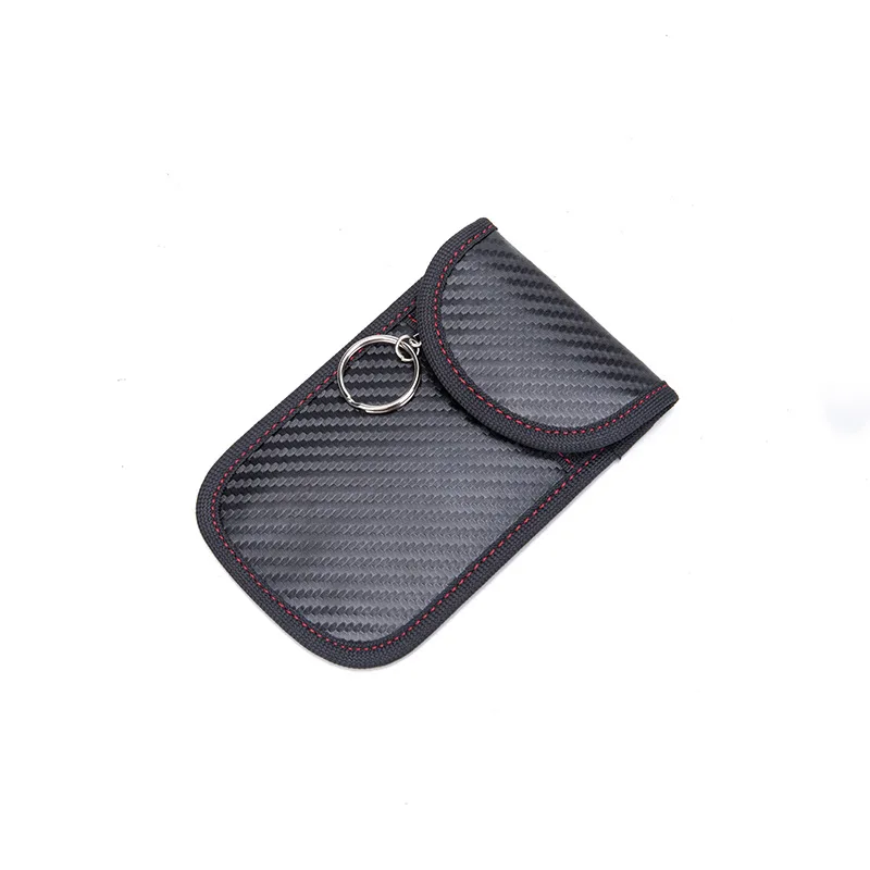 Wholesale RFID blocking car key signal blocking pouch carbon fiber car key case