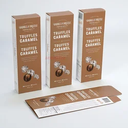 Custom Novel Design Low Price Chocolate Box Empty Paper Truffle Chocolate Color Packaging Boxes