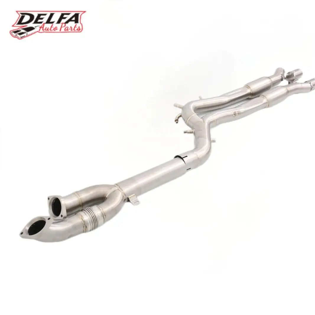 Выхлопная труба Delfa из титана с катализатором для BMW M3 E90 E92 E93 4 0 л 2007-2013 средняя гоночных выхлопных систем