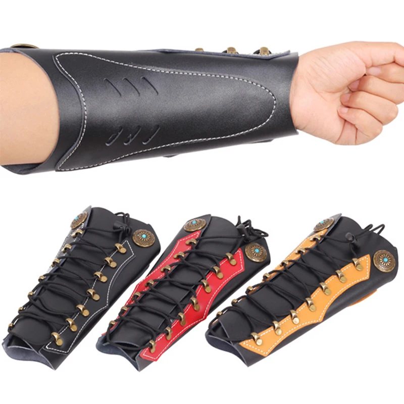 Hunting Archery Arm Guard Traditional Cowhide Archery Arm Protector Guard