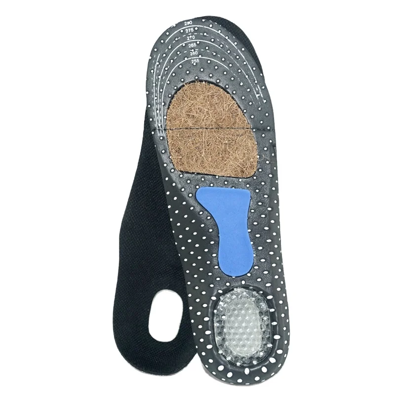 Wholesale High Elastic EVA Silicone Coconut Silk Insoles Breathable Shock Absorption Honeycomb Insoles Sports Insoles