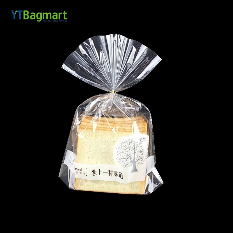 YTBagmart Custom Plastic Bopp Cpp Opp Self Adhesive Food Bread Packaging Bag With Logo
