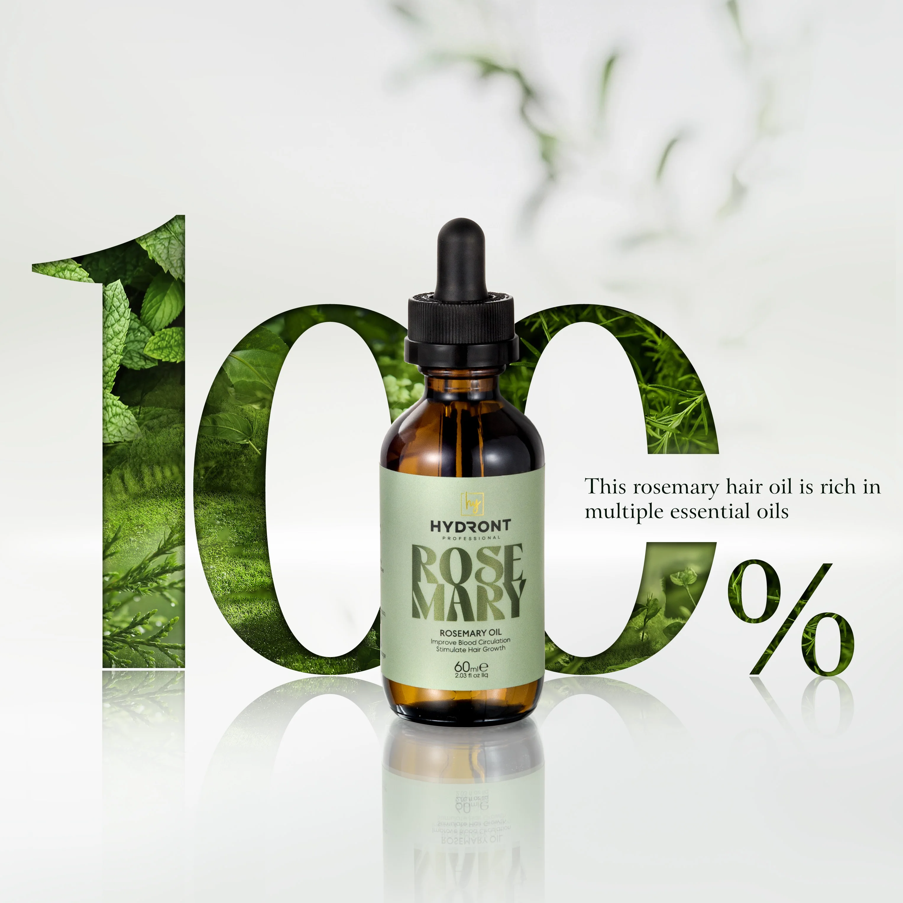 Organic Rosemary Fast Hair Growth Oil For African Regrowth Mint Serum For Black Women Hair Loss Product