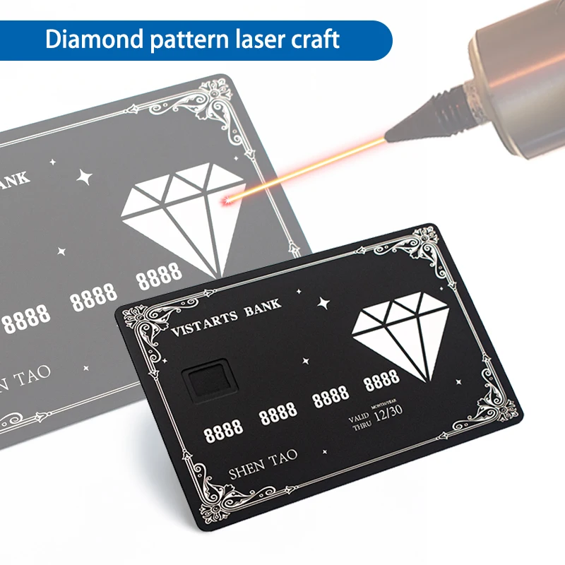 High-end Customize Metal Bank Card Chip Slot Magnetic Stripe Stainless Steel Credit Card