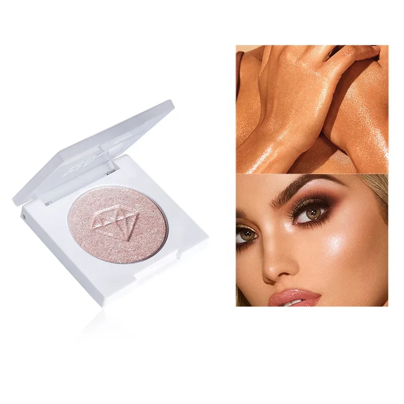 Private Label Shimmer Diamond Glitter Pressed Powder Makeup Highlighter Powder