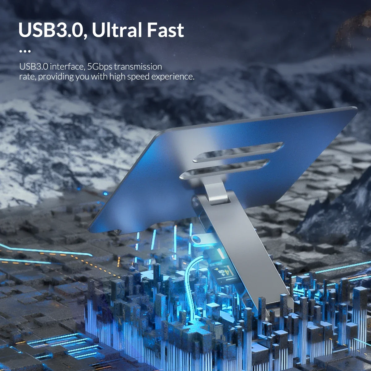 Подставка для ноутбука с USB-концентратором SD-портами алюминиевая складная подставка охлаждения MacBook