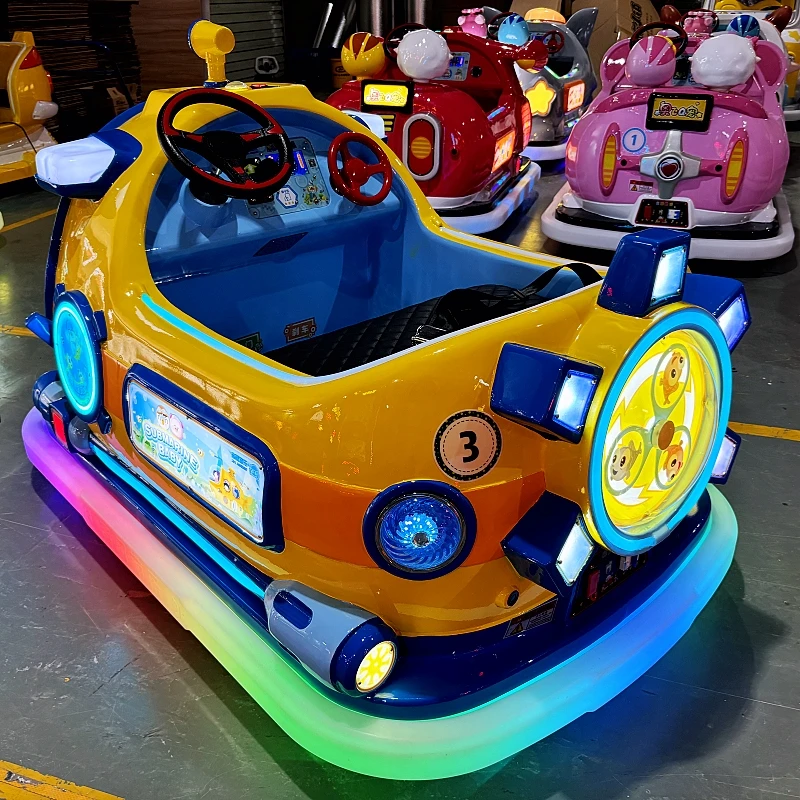 Lovely Yellow Cartoon Other Amusement Park Products 2 Seats Kids Electric Car 24V Outdoor Bumper Car For Fun