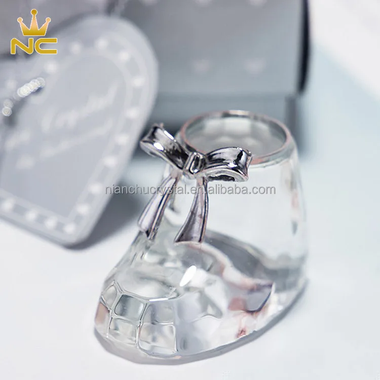 Clear Crystal Baby Shoes For Baptism Souvenir Favors Baby Shower Gifts For Guests