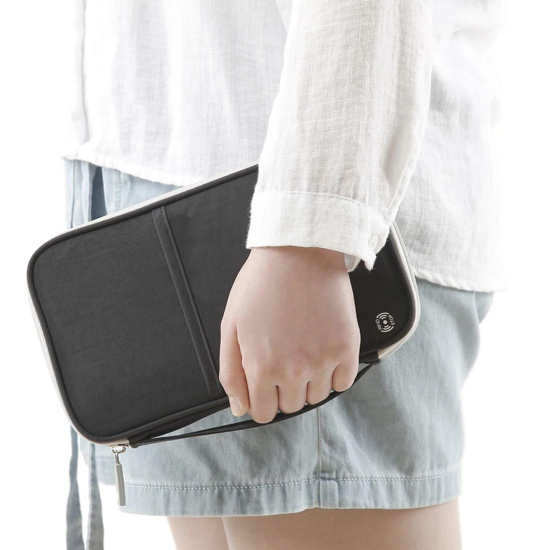 Custom Logo Premium Travel Wallet Passport Wallets RFID Family Passport Holder Trip Document Organizer