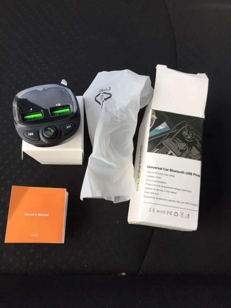  Устройство зарядное FLOVEME автомобильное с двумя USB-портами и поддержкой
