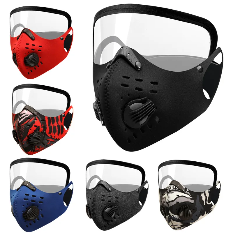 Dust Proof Cycling Face Cover Bike Riding Face Protection With Filter Activated Carbon