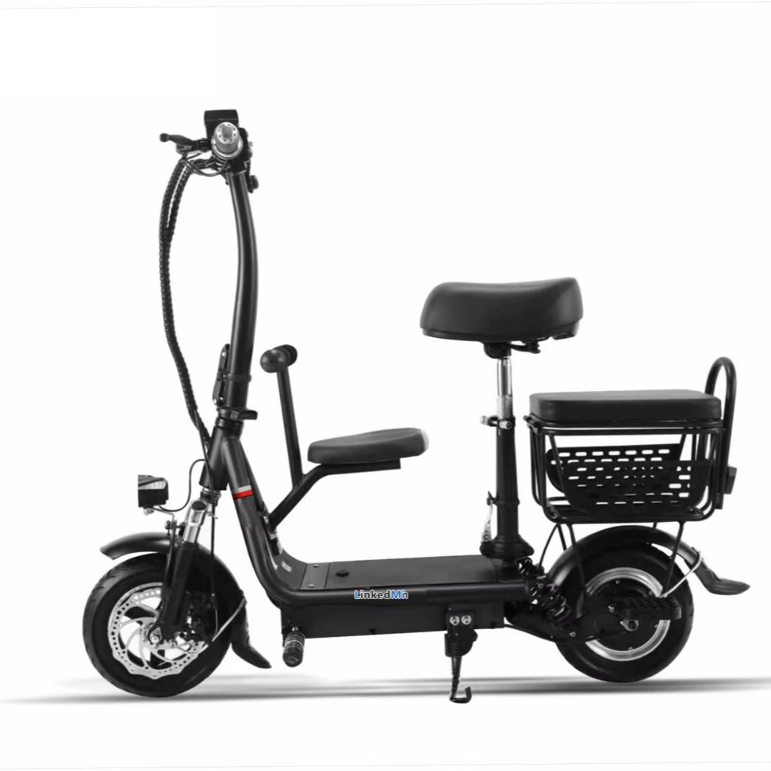 48v 8ah 12ah 16ah 18ah Battery 350w Electric Scooter Big Wheel Parent Child Scooter  moped with child seat