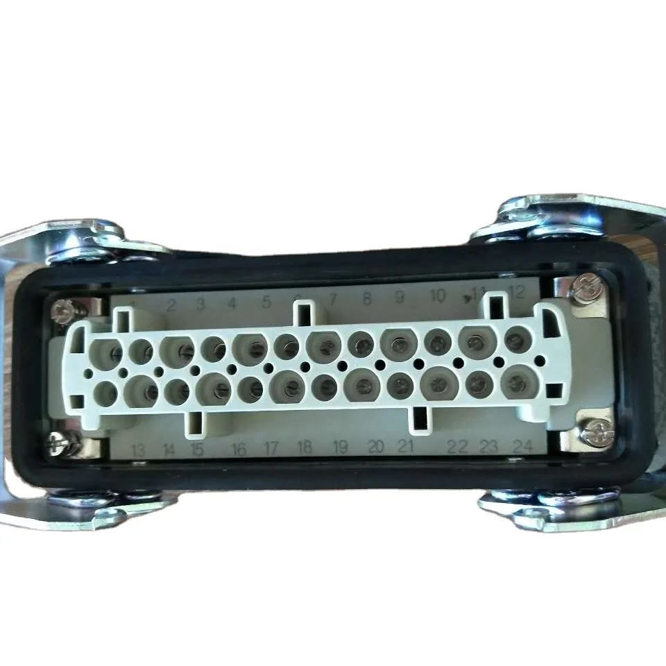 tower crane spare parts electric panel connection socket and plug 6 Pin Rectangular Heavy duty connector