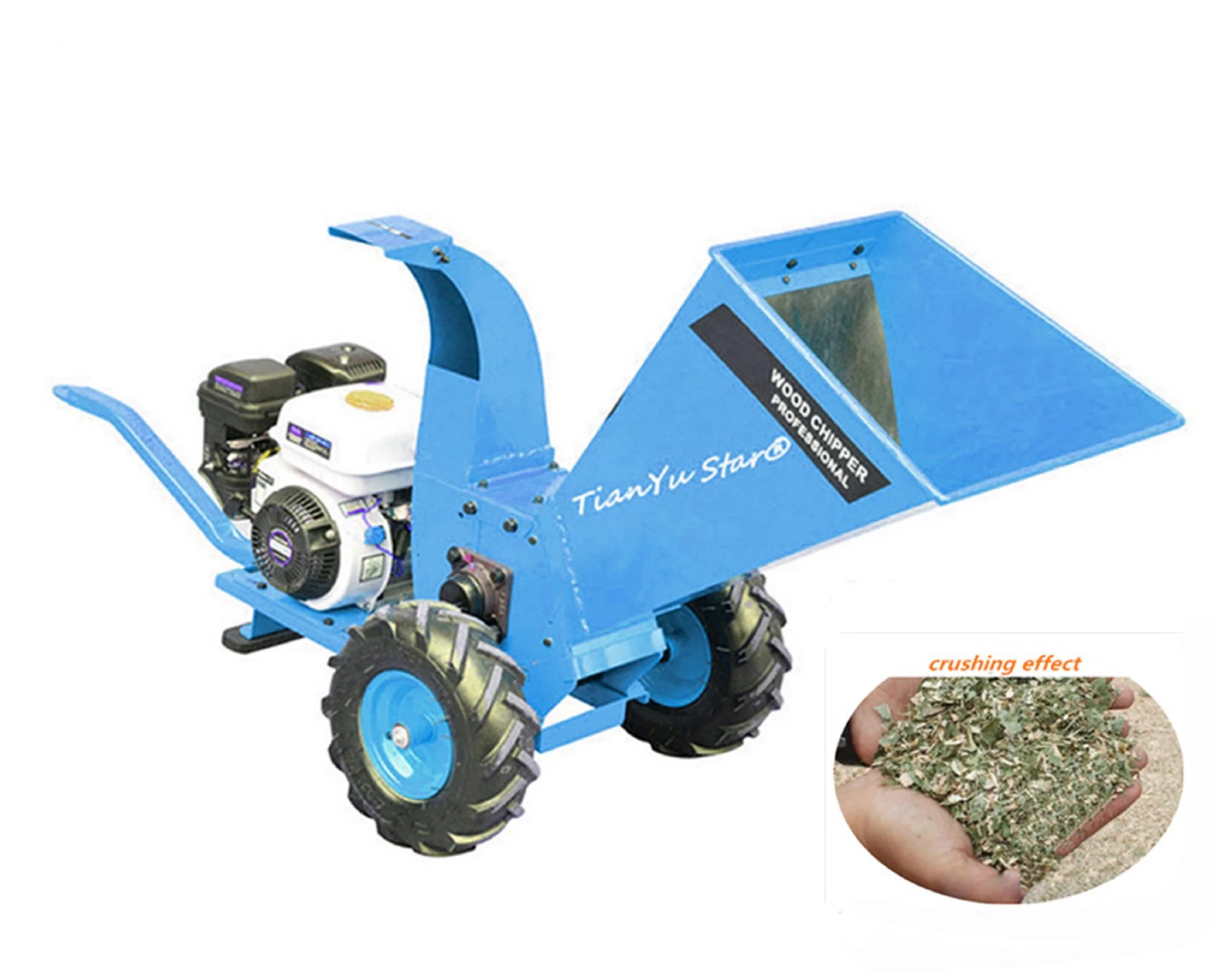 Бензиновый двигатель, небольшая дробилка для древесины, машина для резки ветвей дерева с CE