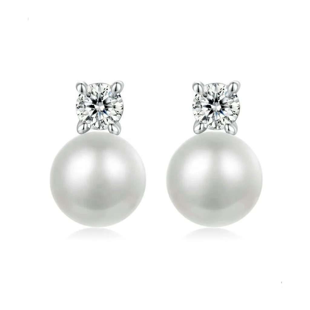 Женские серьги с натуральным жемчугом