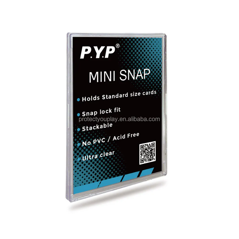 Mini Card Slab Snap Holder Trading Card Box Card Storage