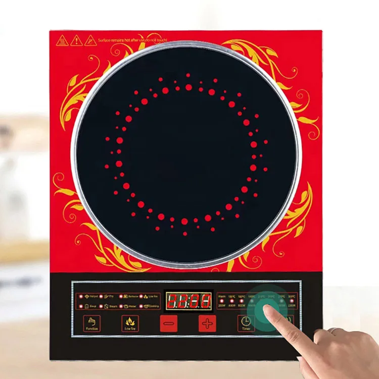 Hot sales wholesale 2200W Induction Cooker Plates Induction Hob Commercial Crystal Plates Induction Cooktop Cooker Electric